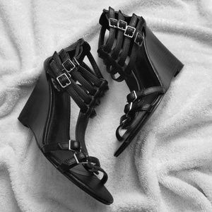 Black Express Heeled Sandals